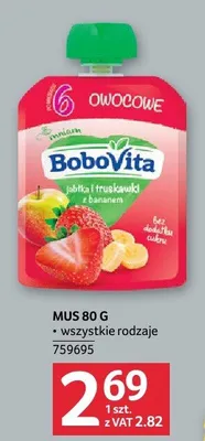 Mus BoboVita 80g różne rodzaje promocja w Selgros