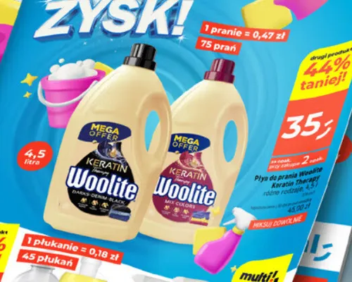 Płyn do prania Woolite Keratin Therapy Darks Denim Black promocja w Dealz