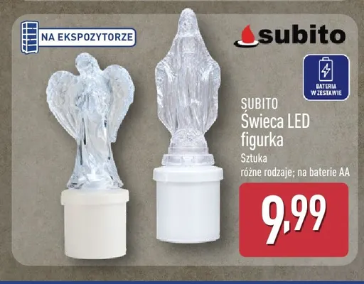 Świeca LED figurka Subito promocja w Aldi