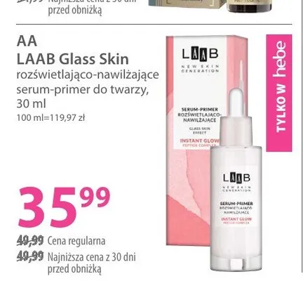 Serum-primer do twarzy AA LAAB Glass Skin promocja w Hebe
