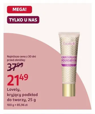 Kryjący podkład do twarzy Lovely Camouflage promocja w Rossmann
