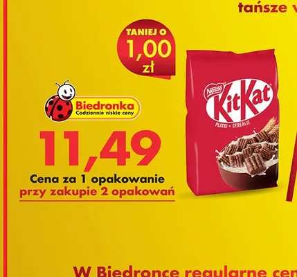 Płatki Kit Kat promocja w Biedronka
