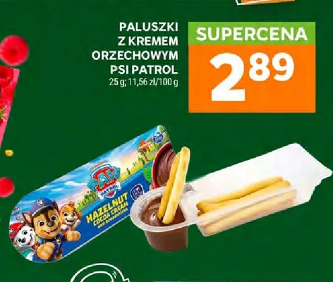 Paluszki z kremem orzechowym Psi Patrol promocja w Stokrotka