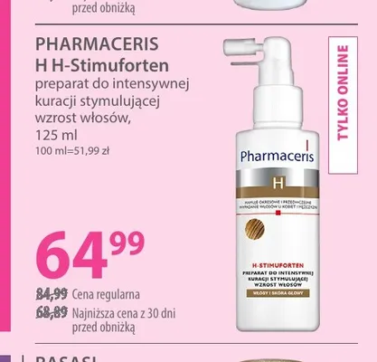 Preparat do intensywnej kuracji stymulującej wzrost włosów Pharmaceris H H-Stimuforten promocja w Hebe