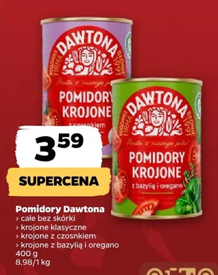 Pomidory krojone z bazylią i oregano promocja w Netto