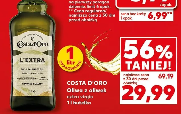 Oliwa z oliwek extra virgin promocja w Kaufland