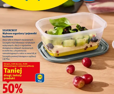 Wybrane organizery i pojemniki kuchenne promocja w Lidl