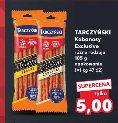 Kabanosy Exclusive Tarczyński promocja w Kaufland