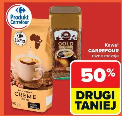 Kawa carrefour extra różne rodzaje promocja w Carrefour Market