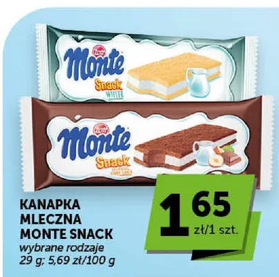 Kanapka mleczna Monte Snack promocja w ABC