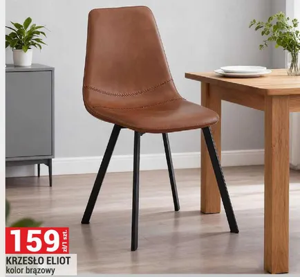 Krzesło Eliot kolor brązowy promocja w Merkury Market