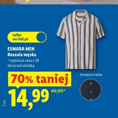 Koszula męska Esmara Men promocja w Lidl