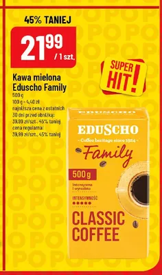 Kawa mielona Eduscho Family promocja w POLOmarket