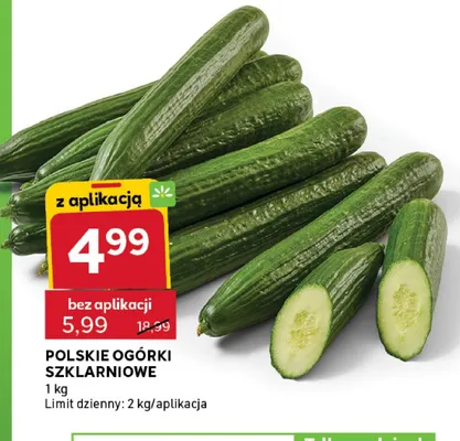 Ogórki szklarniowe polskie promocja w Stokrotka