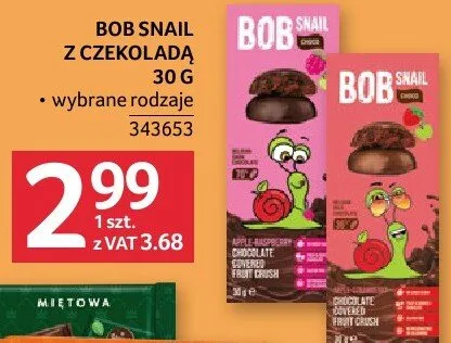 Bob Snail z czekoladą wybrane rodzaje 343653 promocja w Selgros