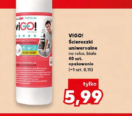 Ściereczki uniwersalne na rolce białe Vigo! promocja w Kaufland