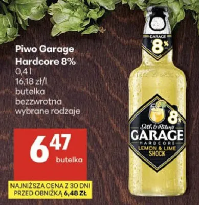Piwo Hardcore 8% butelka bezwrotna wybrane rodzaje promocja w Delikatesy Centrum