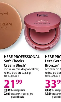 Soft Cheeks Cream Blush róż w kremie do policzków, różne odcienie promocja w Hebe