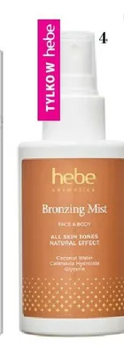 Mgiełka brązująca do twarzy i ciała Hebe Cosmetics Bronzing Mist promocja w Hebe