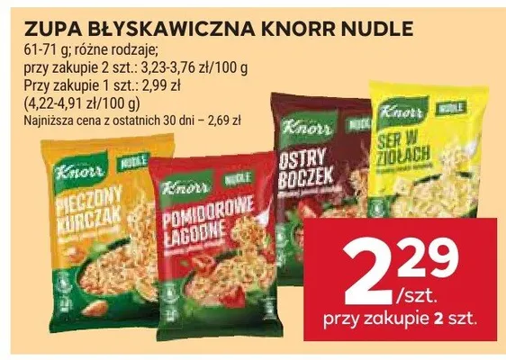 Zupa błyskawiczna Nudle promocja w Stokrotka