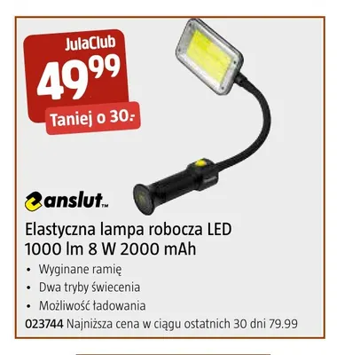 Elastyczna lampa robocza LED 1000lm Anslut promocja w Jula
