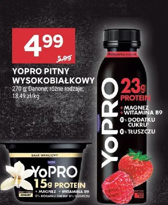 Jogurt YoPro wysokobiałkowy Danone różne rodzaje promocja w Stokrotka