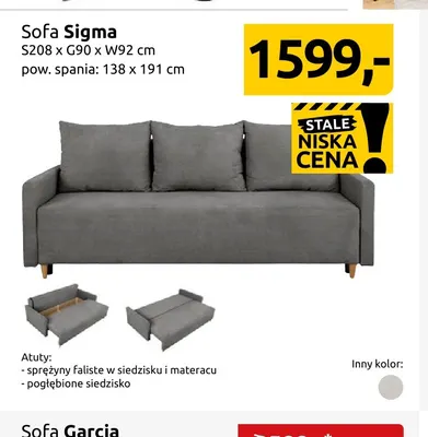 Sofa Sigma promocja w Black Red White