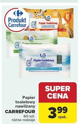 Papier toaletowy nawilżany Carrefour promocja w Carrefour Market