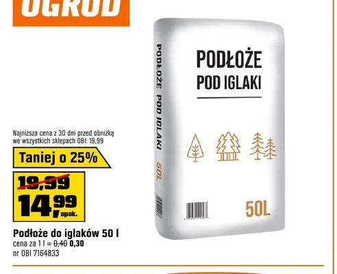 Podłoże do iglaków promocja w OBI