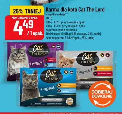 Karma dla kota Cat The Lord promocja w POLOmarket