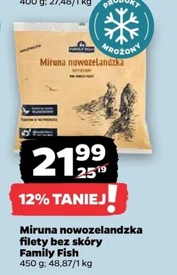 Miruna nowozelandzka filety bez skóry promocja w Netto