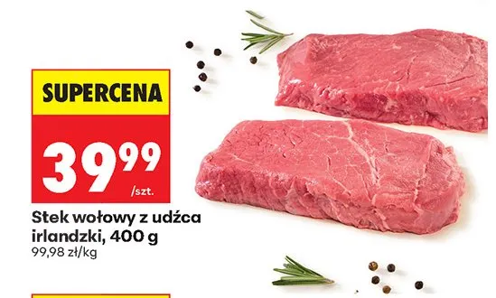 Stek wołowy z udźca irlandzki promocja w Biedronka