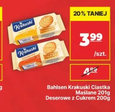 Ciastka maślane Krakuski Bahlsen promocja w API Market