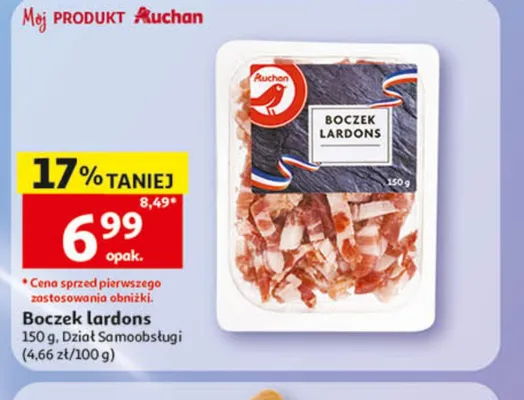 Boczek Lardons Auchan promocja w Auchan