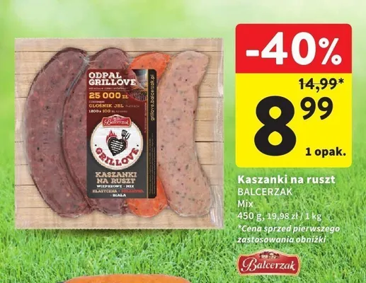 Kaszanki na ruszt Balcerzak Mix promocja w Intermarche