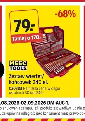 Zestaw wierteł/końcówek Meec Tools promocja w Jula