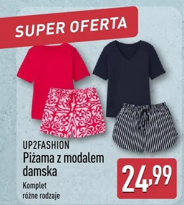 Piżama z modalem damska Up2Fashion promocja w Aldi