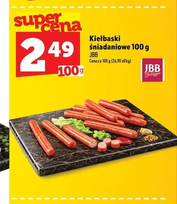 Kiełbaski śniadaniowe JBB promocja w TOPAZ