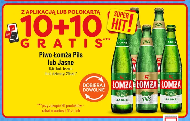 Piwo Łomża Pils promocja w POLOmarket