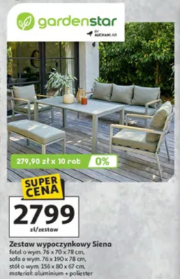 Zestaw wypoczynkowy Siena promocja w Auchan