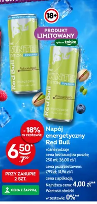 Napój energetyczny Red Bull The Winter Edition Sugarfree Pistacja-Jagody promocja w Żabka