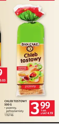 Chleb tostowy pszenny Dan Cake promocja w Selgros