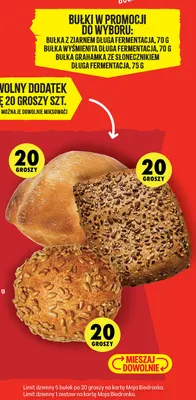 Bułka grahamka ze słonecznikiem długa fermentacja promocja w Biedronka