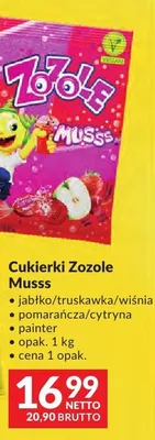 Cukierki Zozole Musss jabłko/truskawka/wiśnia, pomarańcza/cytryna, painter promocja w Makro