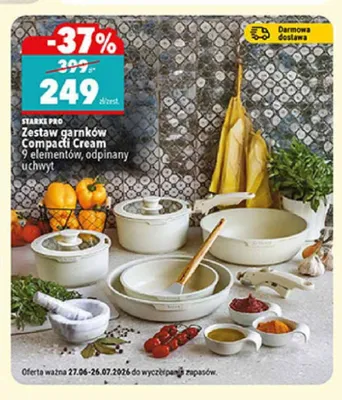 Zestaw garnków Starke Pro Compacti Cream promocja w Biedronka