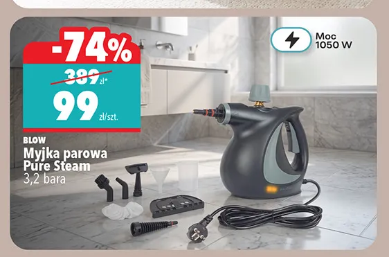 Myjka parowa Blow Pure Steam 3,2 bara 1050W promocja w Biedronka