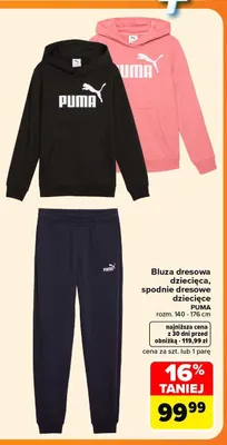 Spodnie dresowe dziecięce Puma promocja w Carrefour