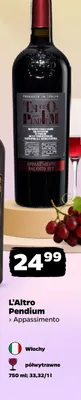 Wino czerwone L'Altro Pendium Appassimento Salento IGT półwytrawne włoskie promocja w Netto