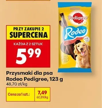 Przysmaki dla psa Rodeo Pedigree promocja w Biedronka