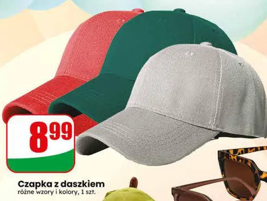 Czapka z daszkiem różne wzory i kolory 1szt. promocja w Dino